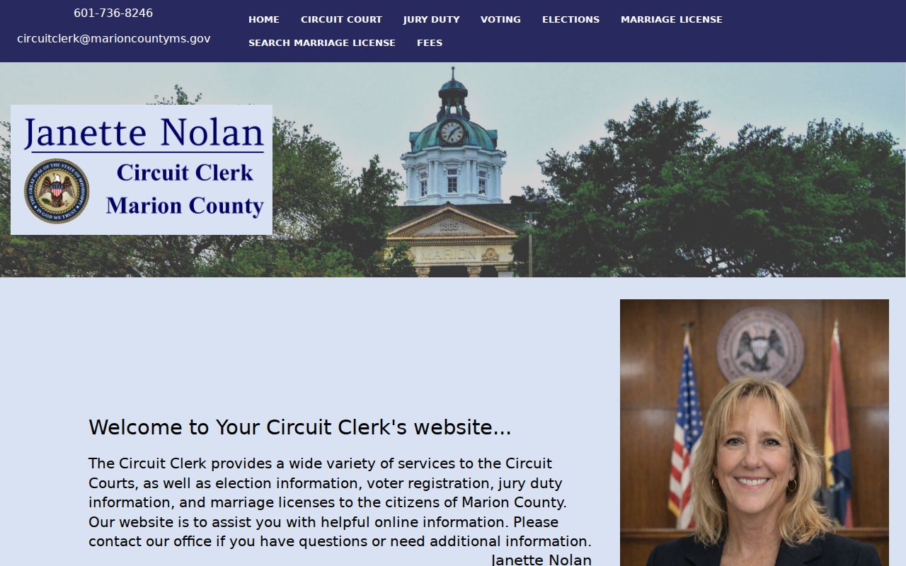 Marion County Circuit Court docket records office information