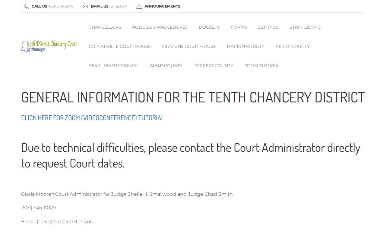 Marion County Chancery court docket and settings information